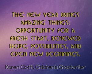 The new year brings amazing things . . .